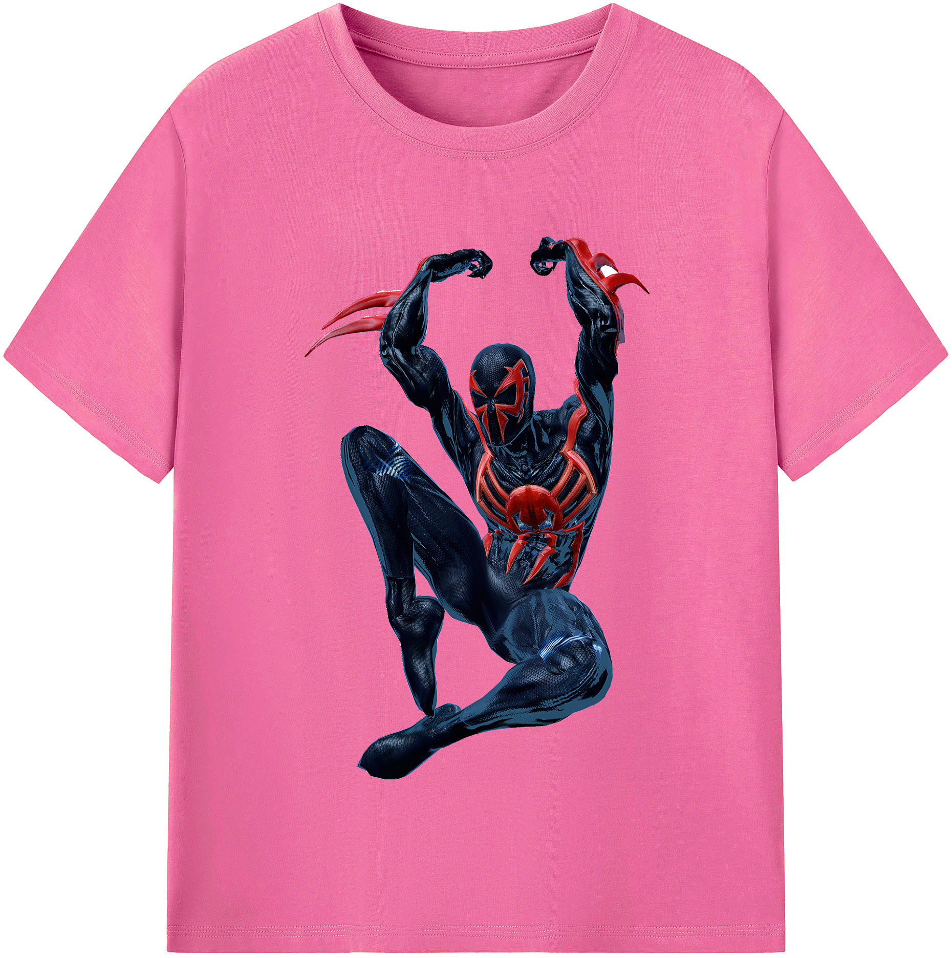 （画像用） Spider Man スパイダーマン レディースカジュアルプリントTシャツ（綿100％）
